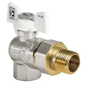 Кран з американкою кутовий Koer KR.228.W - 1" White (KR5105) №1