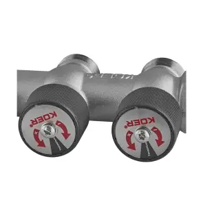 Коллектор вентильный без фитинга Koer KR.1128-4 - 3/4"x3/4"x3/4"x4 Ways (KR5873) №2