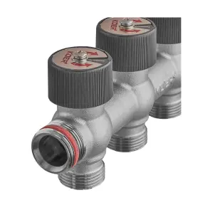Коллектор вентильный без фитинга Koer KR.1128-2 - 3/4"x3/4"x3/4"x2 Ways (KR5871) №3
