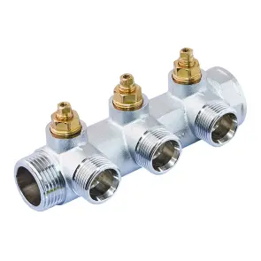 Коллектор вентильный с адаптером Koer KR.1127-3 - 1"x3 - 3/4 Ways (евроконус-плоскость) (KR4947) №2