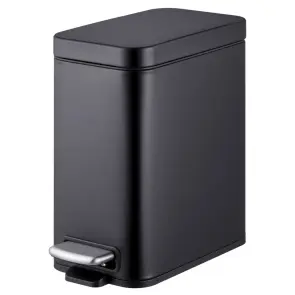 Відро для сміття з плавним закриттям прямокутне Mixxus Premium Quadro-TC0105 Black 5 л колір чорний (MI7061) №1