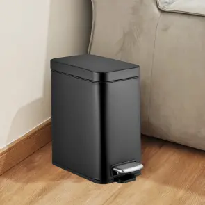 Відро для сміття з плавним закриттям прямокутне Mixxus Premium Quadro-TC0105 Black 5 л колір чорний (MI7061) №10