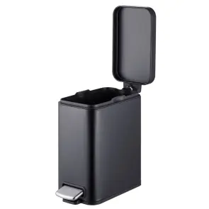 Відро для сміття з плавним закриттям прямокутне Mixxus Premium Quadro-TC0105 Black 5 л колір чорний (MI7061) №11