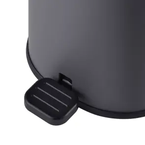 Відро для сміття з плавним закриттям овальне Mixxus Premium Olivary-TC0105 Graphite 5 л колір графіт (MI7063) №8