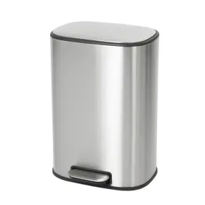 Відро для сміття з плавним закриттям овальне Mixxus Premium Diverse-TC0112 SS Color 12л колір наржавійка (MI7079) №1