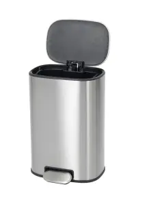 Відро для сміття з плавним закриттям овальне Mixxus Premium Diverse-TC0112 SS Color 12л колір наржавійка (MI7079) №8