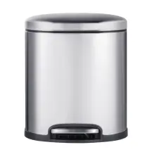 Відро для сміття з плавним закриттям овальне Mixxus Premium Topper-TC0205 SS Color 5л колір нержавійка (MI7059)