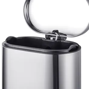 Відро для сміття з плавним закриттям овальне Mixxus Premium Topper-TC0205 SS Color 5л колір нержавійка (MI7059) №2