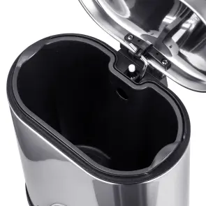 Відро для сміття з плавним закриттям овальне Mixxus Premium Topper-TC0205 SS Color 5л колір нержавійка (MI7059) №4