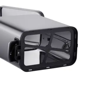 Відро для сміття з плавним закриттям прямокутне Mixxus Premium Quadro-TC0105 SS Color 5л колір нержавійка (MI7062) №2