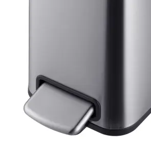 Відро для сміття з плавним закриттям прямокутне Mixxus Premium Quadro-TC0105 SS Color 5л колір нержавійка (MI7062) №9