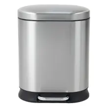 Відро для сміття з плавним закриттям овальне Mixxus Premium Strong-TC0105 SS Color 5л колір наржавійка (MI7080)
