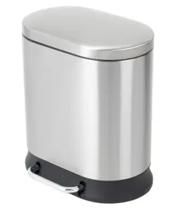 Відро для сміття з плавним закриттям овальне Mixxus Premium Strong-TC0105 SS Color 5л колір наржавійка (MI7080) №2