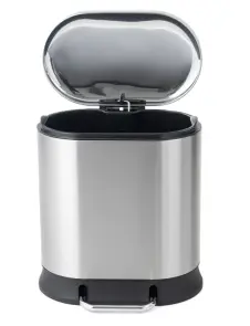 Відро для сміття з плавним закриттям овальне Mixxus Premium Strong-TC0105 SS Color 5л колір наржавійка (MI7080) №3