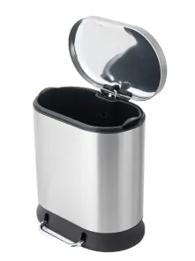 Відро для сміття з плавним закриттям овальне Mixxus Premium Strong-TC0105 SS Color 5л колір наржавійка (MI7080) №5