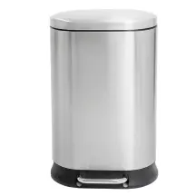Відро для сміття з плавним закриттям овальне Mixxus Premium Strong-TC0120 SS Color 20л колір наржавійка (MI7081)