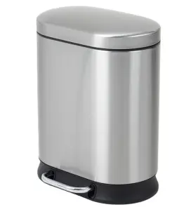 Відро для сміття з плавним закриттям овальне Mixxus Premium Strong-TC0120 SS Color 20л колір наржавійка (MI7081) №6