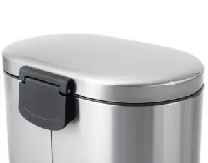 Відро для сміття з плавним закриттям овальне Mixxus Premium Strong-TC0120 SS Color 20л колір наржавійка (MI7081) №11