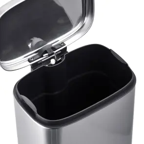 Відро для сміття з плавним закриттям прямокутне Mixxus Premium Style-TC0305 SS Color 5л колір нержавійка (MI7060) №2