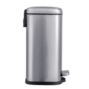 Відро для сміття з плавним закриттям прямокутне Mixxus Premium Style-TC0305 SS Color 5л колір нержавійка (MI7060) №4