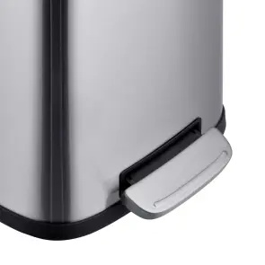 Відро для сміття з плавним закриттям прямокутне Mixxus Premium Style-TC0305 SS Color 5л колір нержавійка (MI7060) №10