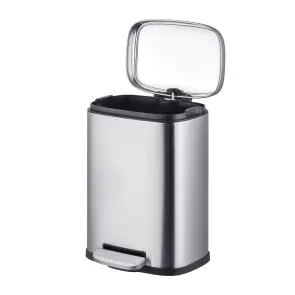 Відро для сміття з плавним закриттям прямокутне Mixxus Premium Style-TC0305 SS Color 5л колір нержавійка (MI7060) №14