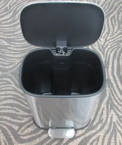 Відро для сміття з плавним закриттям овальне Mixxus Premium Diverse-TC0105 SS Color 5л колір наржавійка (MI7078) №7
