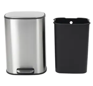 Відро для сміття з плавним закриттям овальне Mixxus Premium Diverse-TC0105 SS Color 5л колір наржавійка (MI7078) №8