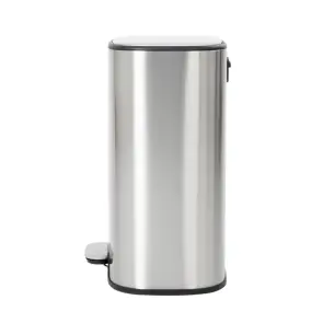 Відро для сміття з плавним закриттям овальне Mixxus Premium Diverse-TC0105 SS Color 5л колір наржавійка (MI7078) №10
