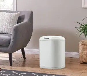 Відро для сміття сенсорне овальне Mixxus Premium Topper-TC0112 White 12л колір білий (MI7082) №8