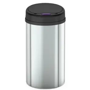 Відро для сміття сенсорне кругле Mixxus Premium Ellipse-TC0109 Chrome-Black 9л (хром-чорне) (MI7083) №1