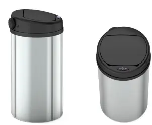 Відро для сміття сенсорне кругле Mixxus Premium Ellipse-TC0109 Chrome-Black 9л (хром-чорне) (MI7083) №9