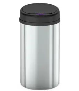 Відро для сміття сенсорне кругле Mixxus Premium Ellipse-TC0109 Chrome-Black 9л (хром-чорне) (MI7083) №13