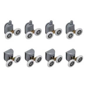Комплект роликів для кабіни Mixxus Rollers SCP03-4x4 Graphite подвійний 4 вер.+4 ниж.(сірий) (MI8163) №1