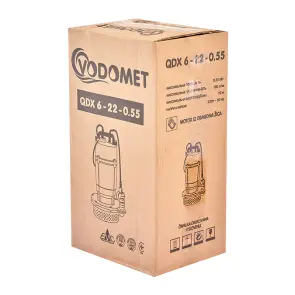 Насос дренажний Vodomet QDX 6-22-0.55 (корп.алюміній) (VO4189) №5