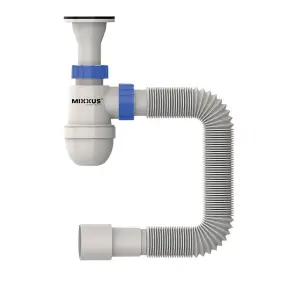 Сифон для умивальника Mixxus SU-02-A 1 1/2"x40 з литим випуском (MI8184) №1