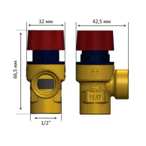 Клапан запобіжний Roho R2001-030 - 1/2" ВН (3 бар) (RO0171) №3