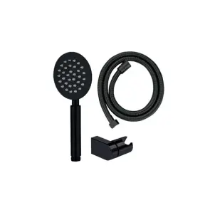 Душовий набір Mixxus Shower SET-01.SUS Black (шланг, лійка, кронштейн) з нерж. сталі (MI6158) №1