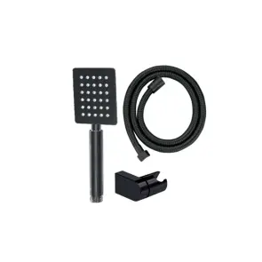 Душевой набор Mixxus Shower SET-02.SUS Black (шланг, лейка, кронштейн) из нерж. стали (MI6159) №1