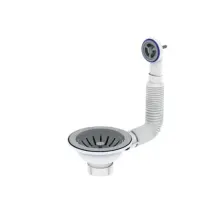 Выпуск резьбовой Zerix KS-02 3 1/2" с гибким круглым переливом (ZX5092)