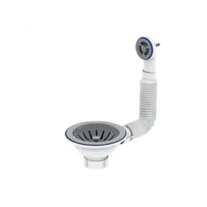 Випуск різьбовий Zerix KS-02 3 1/2" з гнучким круглим переливом (ZX5092) №1