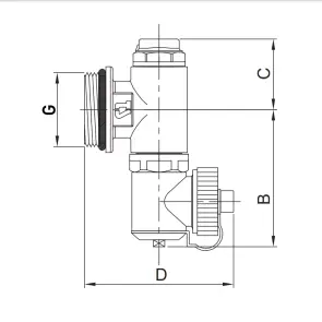 Кінцева зливна група Roho R611-100 - 1" (з краном Маєвського) (RO0153) №2