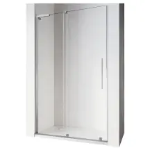 Дверь в нишу Walk-In раздвижная Koer SR SD07-120x200-L-TR-01 прозрачное стекло Easy Clean 8мм Хром (KR5686)