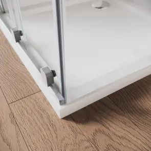 Дверь в нишу Walk-In раздвижная Koer SR SD07-120x200-L-TR-01 прозрачное стекло Easy Clean 8мм Хром (KR5686) №4