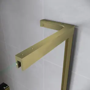 Двері у нішу Walk-In розсувні Koer SR SD07-120x200-R-TR-12 прозоре скло Easy Clean 8мм Матове золото (KR5774) №3