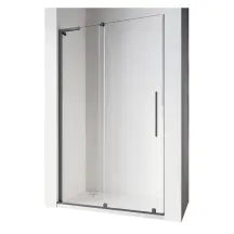 Дверь в нишу Walk-In раздвижная Koer SR SD07-120x200-L-TR-07 прозрачное стекло Easy Clean 8мм Графит (KR5688)