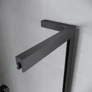 Дверь в нишу Walk-In раздвижная Koer SR SD07-120x200-L-TR-07 прозрачное стекло Easy Clean 8мм Графит (KR5688) №3