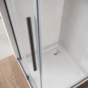 Дверь в нишу Walk-In раздвижная Koer SR SD07-120x200-L-TR-07 прозрачное стекло Easy Clean 8мм Графит (KR5688) №5