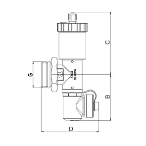 Кінцева зливна група Roho R610-100 - 1" (з повітровідвідником) (RO0152) №6