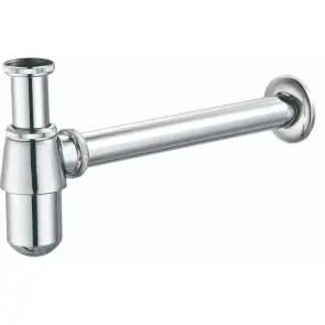 Сифон для раковины Champion SIPHON-01 без выпуска (под донный клапан) без ревизии (Цвет хром) 1 1/4'' (AC3572) №1